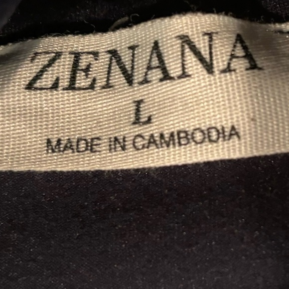 Zenana women’s size large navy blue long sleeve turtleneck - Picture 4 of 4